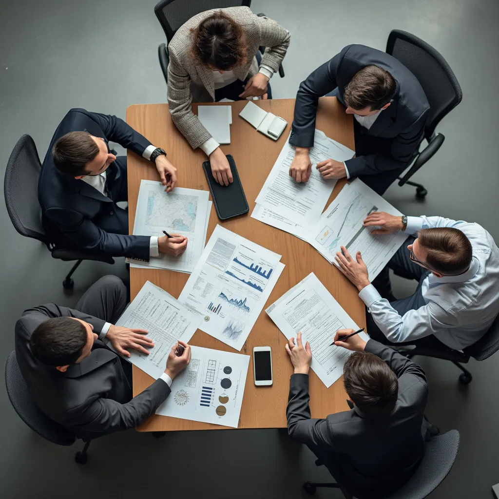 Consultores en una reunión de planificación estratégica